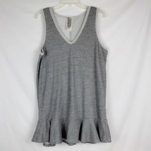 Free People | Gray Ruffled Bottom Tank M